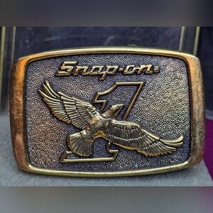 Solid Brass 1 Eagle Snap-On Belt Buckle - Made In The USA By BTS
